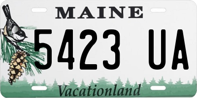 ME license plate 5423UA