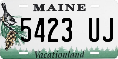 ME license plate 5423UJ