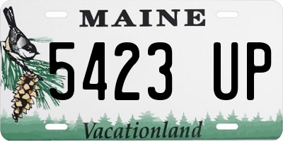 ME license plate 5423UP