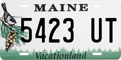 ME license plate 5423UT