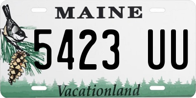 ME license plate 5423UU