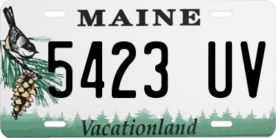ME license plate 5423UV