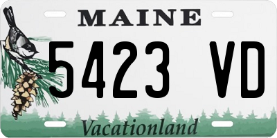 ME license plate 5423VD