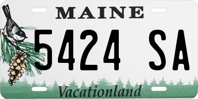 ME license plate 5424SA