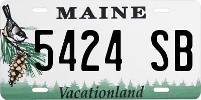 ME license plate 5424SB