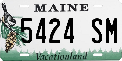 ME license plate 5424SM