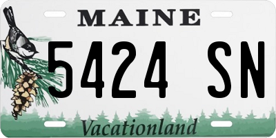 ME license plate 5424SN