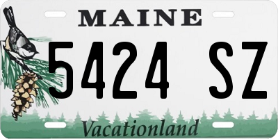 ME license plate 5424SZ