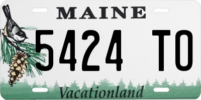ME license plate 5424TO