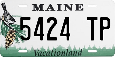 ME license plate 5424TP