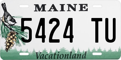 ME license plate 5424TU