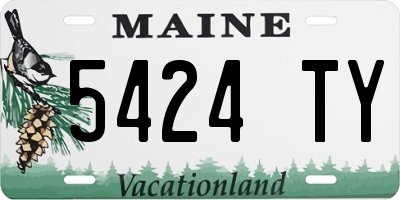 ME license plate 5424TY