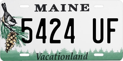 ME license plate 5424UF