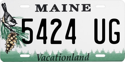 ME license plate 5424UG