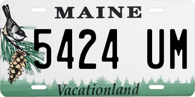 ME license plate 5424UM