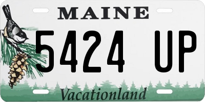 ME license plate 5424UP