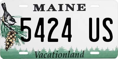 ME license plate 5424US