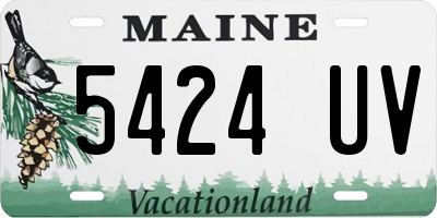 ME license plate 5424UV