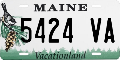 ME license plate 5424VA
