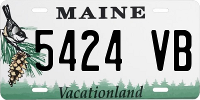 ME license plate 5424VB