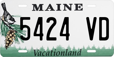 ME license plate 5424VD