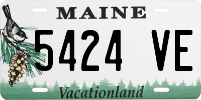 ME license plate 5424VE