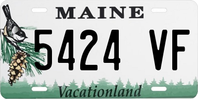 ME license plate 5424VF