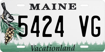 ME license plate 5424VG