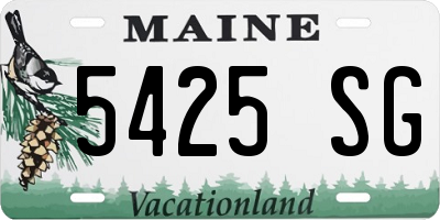 ME license plate 5425SG