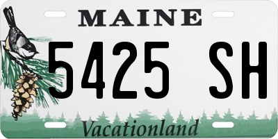 ME license plate 5425SH