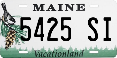 ME license plate 5425SI