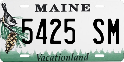 ME license plate 5425SM