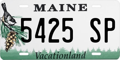 ME license plate 5425SP