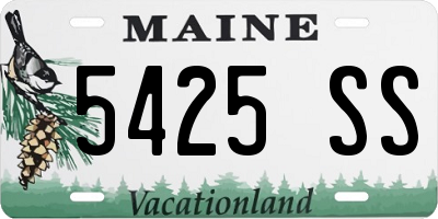 ME license plate 5425SS