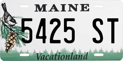 ME license plate 5425ST