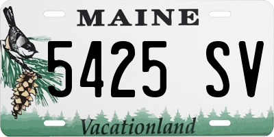 ME license plate 5425SV
