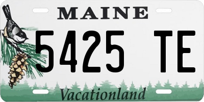 ME license plate 5425TE