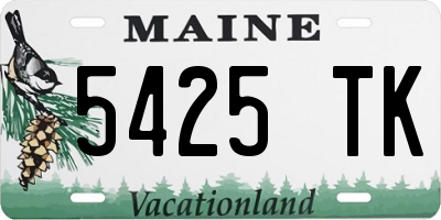 ME license plate 5425TK