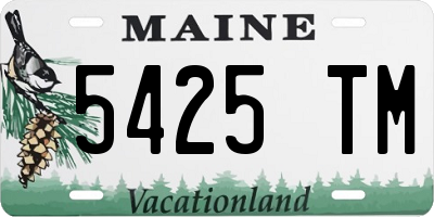 ME license plate 5425TM