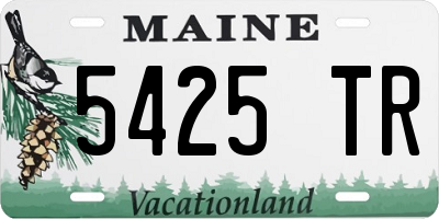 ME license plate 5425TR