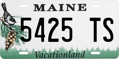 ME license plate 5425TS