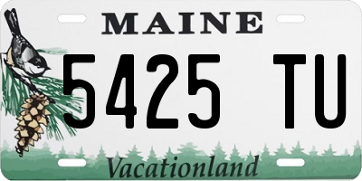ME license plate 5425TU