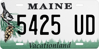 ME license plate 5425UD