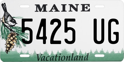 ME license plate 5425UG