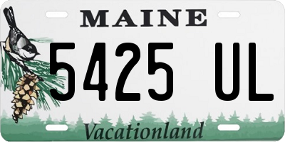ME license plate 5425UL