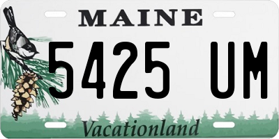 ME license plate 5425UM