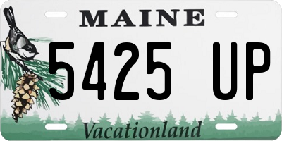 ME license plate 5425UP