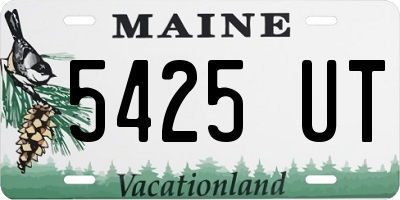 ME license plate 5425UT