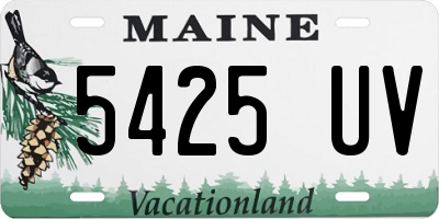 ME license plate 5425UV