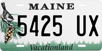 ME license plate 5425UX